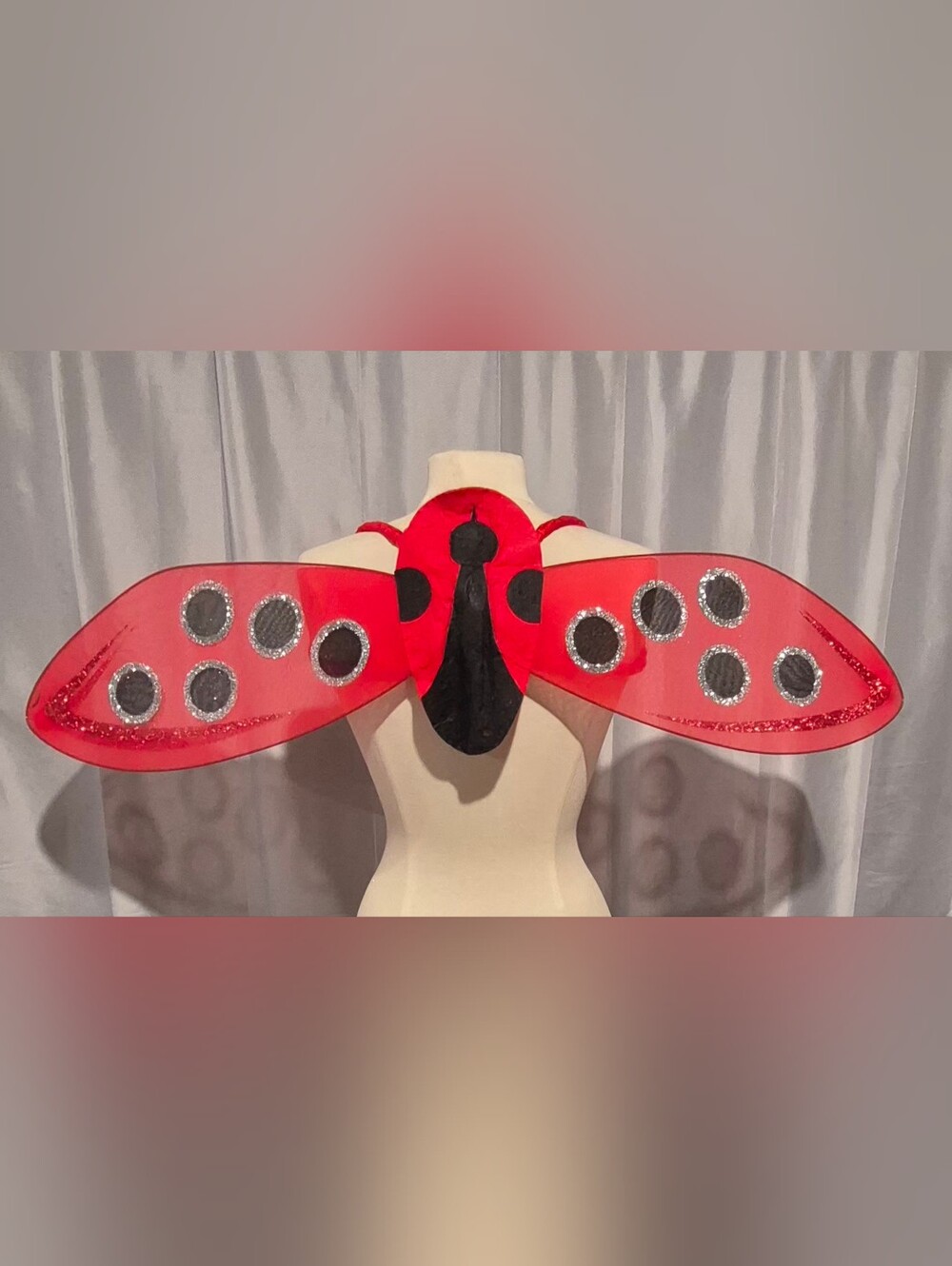 Amscan Red and Black Ladybug Wing Costume Accessory